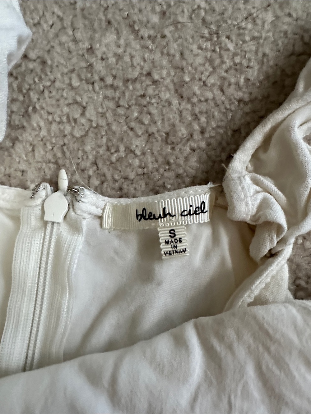 White Ruffle-Hem Sundress - Picture 2 of 3
